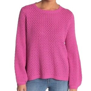 NWT 14th And Union Popcorn Knit Sweater Pink Size Large